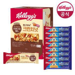 에너지바K 크런치넛 40g x 12개  + 콘푸로스트바 35g x 8개(무)