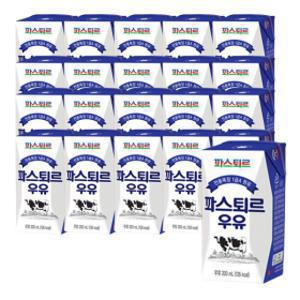 파스퇴르 전용목장 200mL 흰 멸균우유 20입