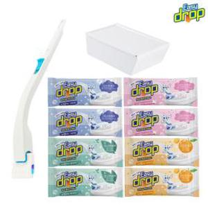 (102회/2년치) 이지드롭 시즌3 변기클리너 핸들1개+케이스 1개+리필브러쉬 8팩+무료체험 6회분