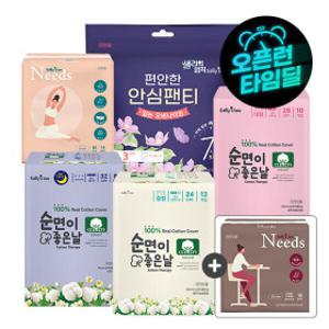 순면이좋은날 생리대 중형 5팩 총 60P /국내생산 /순면커버/중형/대형/오버나이트(행사용)