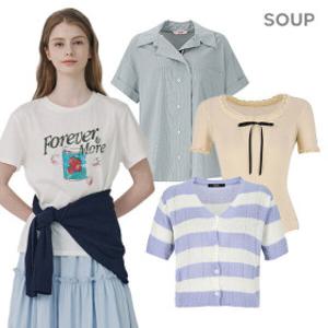 (24+15%무배)최대39% 숲X비지트인뉴욕 얼리썸머 베스트 티셔츠/가디건/블라우스/원피스 외 최대할인~89%