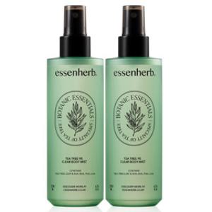 에센허브 티트리 90 클리어 바디 미스트 200ml 2개 /등드름 피부진정 미스트