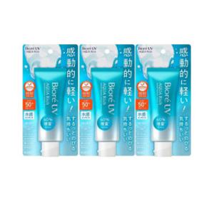 비오레 선크림 UV 아쿠아리치 워터리 에센스 70g x 3개