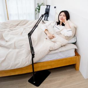(런칭 특가) 화이트덕 논슬립 핸드폰 스마트폰 자바라 스탠드 거치대 침대 누워서 아이패드 태블릿 135cm