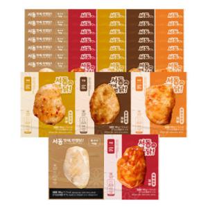 서동 맛에 반했닭 닭가슴살 5종 20팩 (통구이마늘4 + 유린기4 + 떡볶이4 + 양념치킨4 + 왕갈비4 / 총 20팩)