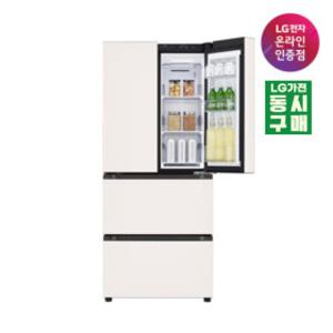 혜택가 157만원대 LG 디오스 오브제 김치톡톡 Z408MEEF23 스탠드형 김치냉장고 402L 냉장고 (동시구매)