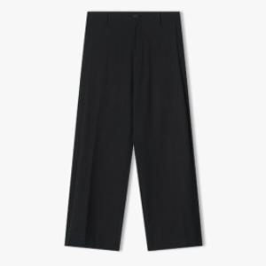 리버클래시 남성 S/S 블랙 와이드핏 사이드 원턱 팬츠 LLS23533