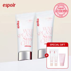 에스쁘아 워터 스플래쉬 선크림 세라마이드 (30ml 2개) (증정) 선크림 20ml 2개 + 클렌징폼 1개