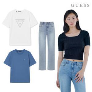 (누구나28%+12% 결제할인)  게스본사 빅스마일 여름 신상이월 인기 티셔츠/데님