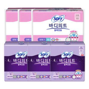 쏘피 바디피트 볼록맞춤 대형 16Px3+오버나이트 12Px3