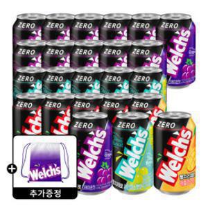 (짐색 굿즈)웰치스 제로 355ml 총 24캔 (포도 12캔+샤인머스캣 6캔+애플망고6캔)