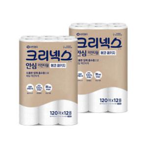 크리넥스 안심 키친타올 120매 12롤 X 2EA