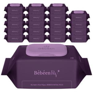 (한정특가) 77g 고평량 베베앙 로얄 플러스 물티슈 캡형 70매 20팩