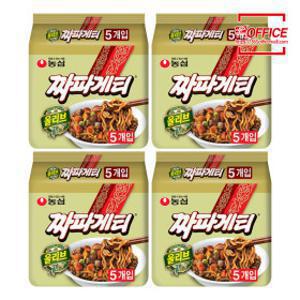 올리브 짜파게티 라면 (멀티팩)5개입 x4개