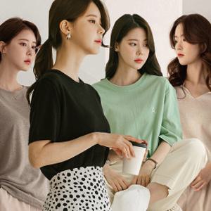 엘리시아/봄신상/여름신상/라운드/브이넥/롱/루즈/박시/티셔츠/빅사이즈여성의류 당일배송상품국내제작 등