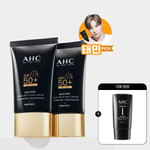 AHC 마스터즈 아쿠아 리치 선크림 50ml 2개 +(증정)톤업선세럼 10ml 1개