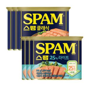 (깜짝)스팸 25%라이트 340g  3개 + 클래식 340g 3개