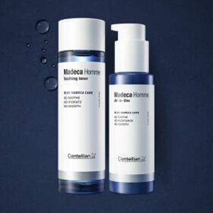 마데카 옴므 기초2종세트 (수딩 토너 150ml+올인원 에센스 로션 125ml)_스타배송(풀)