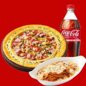 (피자헛) 수퍼슈프림 리치골드 L+리치치즈파스타+콜라 1.25L