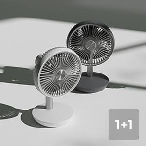 1+1 천만특가) 솔러스에어 탁상용 선풍기 타이머 좌우회전 수면풍 무선 무소음 미니 AIR604TF