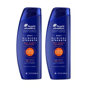 헤드앤숄더 클리니컬 스트렝스 드라이 스칼프 레스큐 2 in 1 샴푸 400ml(주황) 2개