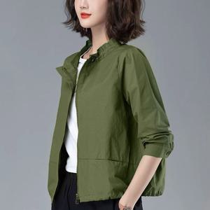 봄가을 캐주얼 무지 차이나 집업 바람막이 자켓 점퍼 크롭 트렌치 아우터