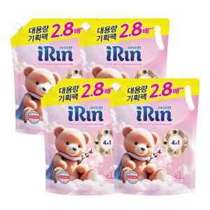 아이린 실내건조 섬유유연제 파우더코튼/스파클링블루 2L+300mL x 4개
