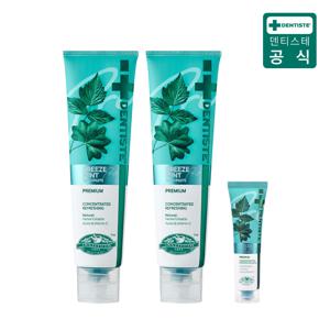 (리뉴얼 신제품) 덴티스테  브리즈민트 프로 치약 180g 2개 + 20g 1개 독보적인 상쾌함