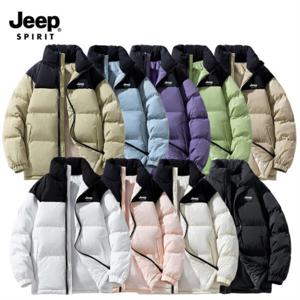 지프스피릿 JEEP SPIRIT 남녀공용 아웃도어 패딩 방수방풍 패딩 점퍼 배색 패딩 캠핑패딩 9009