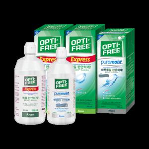 옵티프리 렌즈세척액 익스프레스 355ml 2개 + 퓨어모이스트 300ml 1개