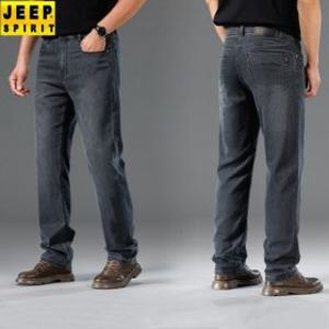JEEP SPIRIT 프리미엄 남성 청바지 봄 여름 스트레이트진 데님팬츠 빅사이즈