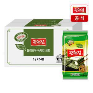 (신선집중) 광천김 올리브유 녹차 도시락김 5g 54봉