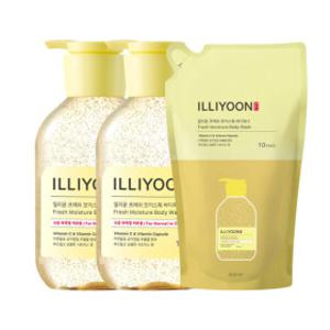 (9% 결제할인) 일리윤 프레쉬모이스춰 바디워시 500ml 2개  + 500ml 리필