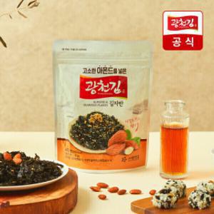 (신선집중) 광천김 고소한 아몬드가 들어간 김자반 40g x 10봉 / 고소함과 바삭함의 완벽한 조화