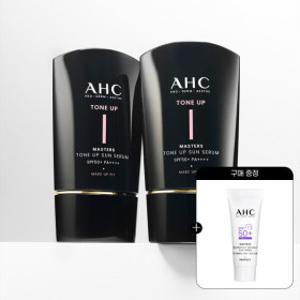 AHC 메이크업핏 마스터즈 톤업 선세럼 50ml 2개+(증정)워터풀 선크림 7ml 1개