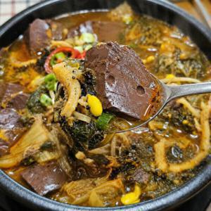 (맛집로드 3탄) 옥구촌 선지해장국 630g 4팩/ 국내산 소선지 24%이상/ 깊고 진한 국물