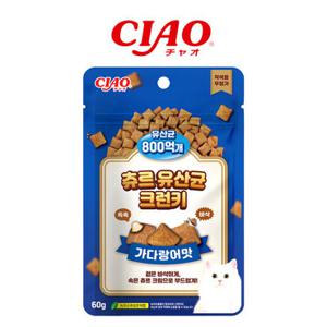 이나바 챠오츄르 고양이 간식 유산균 크런키 가다랑어맛 60g