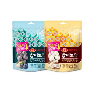 [하림펫푸드] 밥이보약 건강볼 면역쑥쑥 38g+피부탱탱 38g