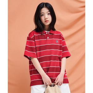 [커버낫키즈] C로고 스트라이프 카라티셔츠 레드 CK2602ST30RD