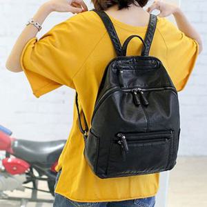 여자 학생 직장인 데일리 무지 블랙 튼튼한 백팩 가방