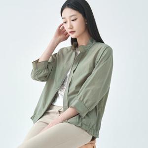 [지센] (3컬러) 수피마코튼 셔링밴드넥 숏 코트 LCCAO422