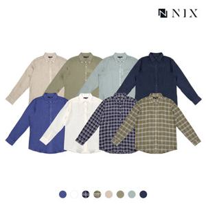 [NIX]남) 린넨 레귤러핏 버튼다운 셔츠(FNPECSL101P)