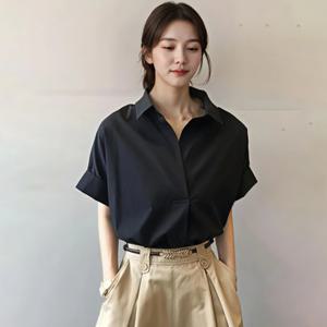 티뷰 오픈카라루즈핏블라우스_V5B-CBL014