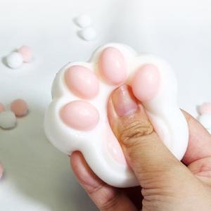 고양이 발바닥 말랑이 타바스퀴시 냥 젤리 주물럭 슬라임 장난감 화이트