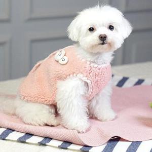 강아지뽀글이조끼 고양이 애견 구름 봄 겨울 베스트