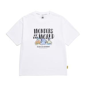 내셔널지오그래픽 N252UTS980 리젠아스킨 그래픽 반팔 티셔츠 WHITE