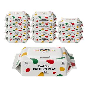 도리도리 미니 휴대용 (75gsm) 아기 물티슈 20매x12팩 고평량 엠보싱