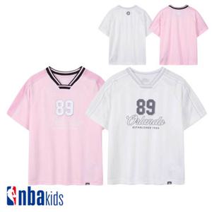 [백화점]NBA키즈 여아 글로시 스트라이프 메쉬 반팔티 K262TS650P