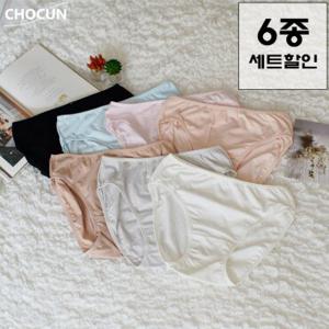 [초끈][6종세트]퓨어코튼60수면베이직팬티