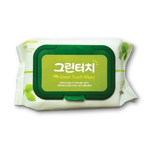 그린터치물티슈(100매 캡형) 국산 아기 유아 대용량물티슈 물티슈100매